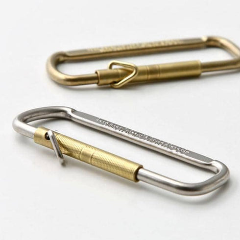Candy Design & Works Kendric Spring Snap Hook Key Ring in Nickel & Brass